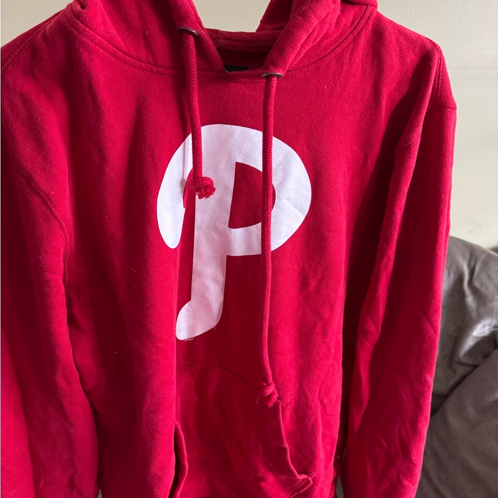Phillies 47 Red Hoodie with White Logo